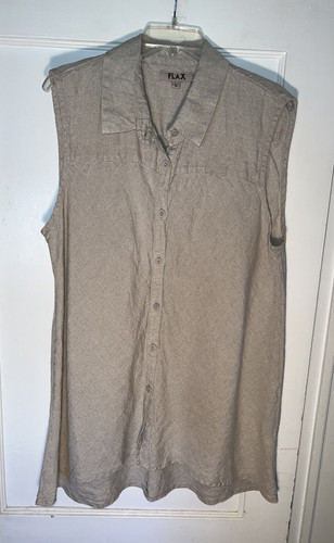 Flax linen sleeveless - flax,